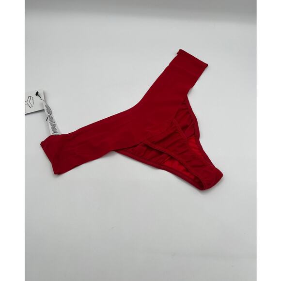 HANKY PANKY SIZE LARGE BREATHE SOFT NATURAL RISE THONG CHERRY RED NWT - Picture 6 of 10